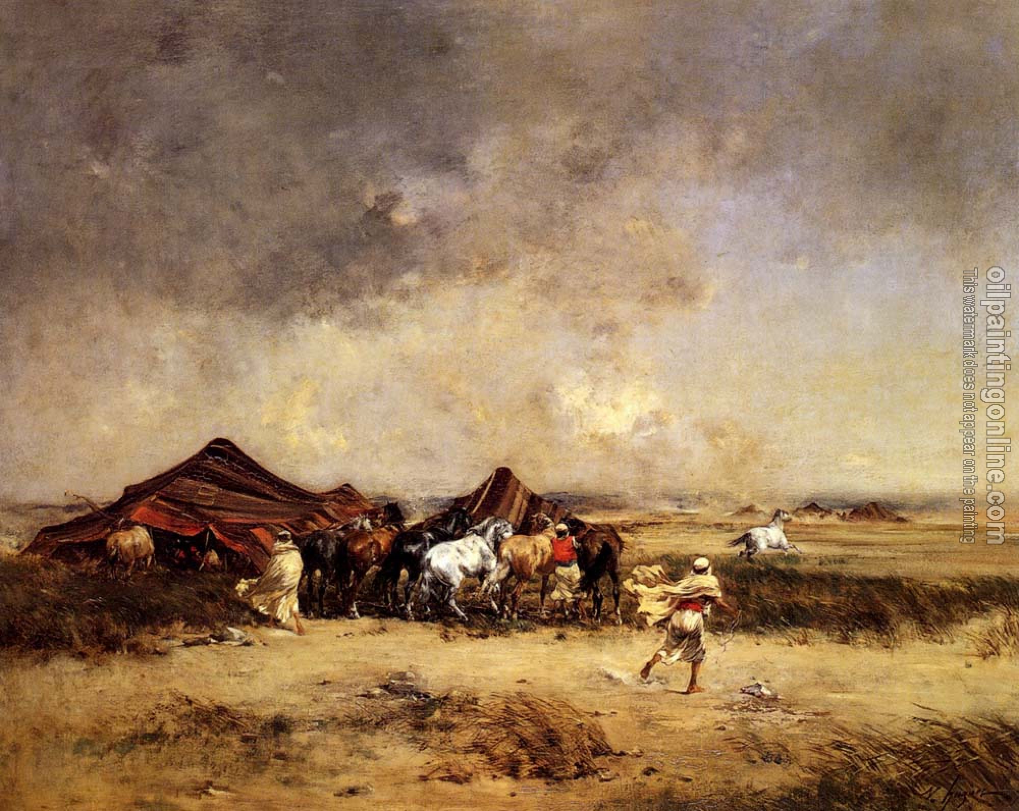 Victor Pierre Huguet - Arab Encampment